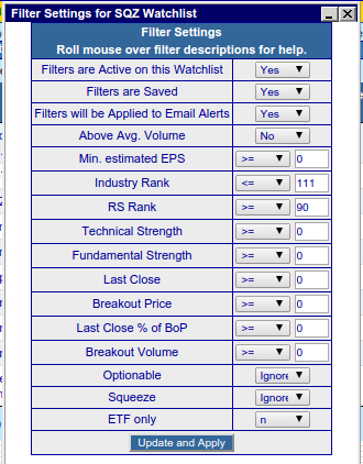 SQZ filters