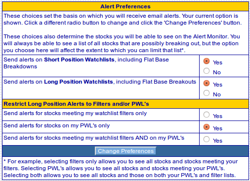 Alert
                  Preferences