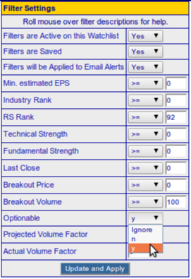 Option Filter